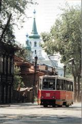 Трамвай на улице Иркутска